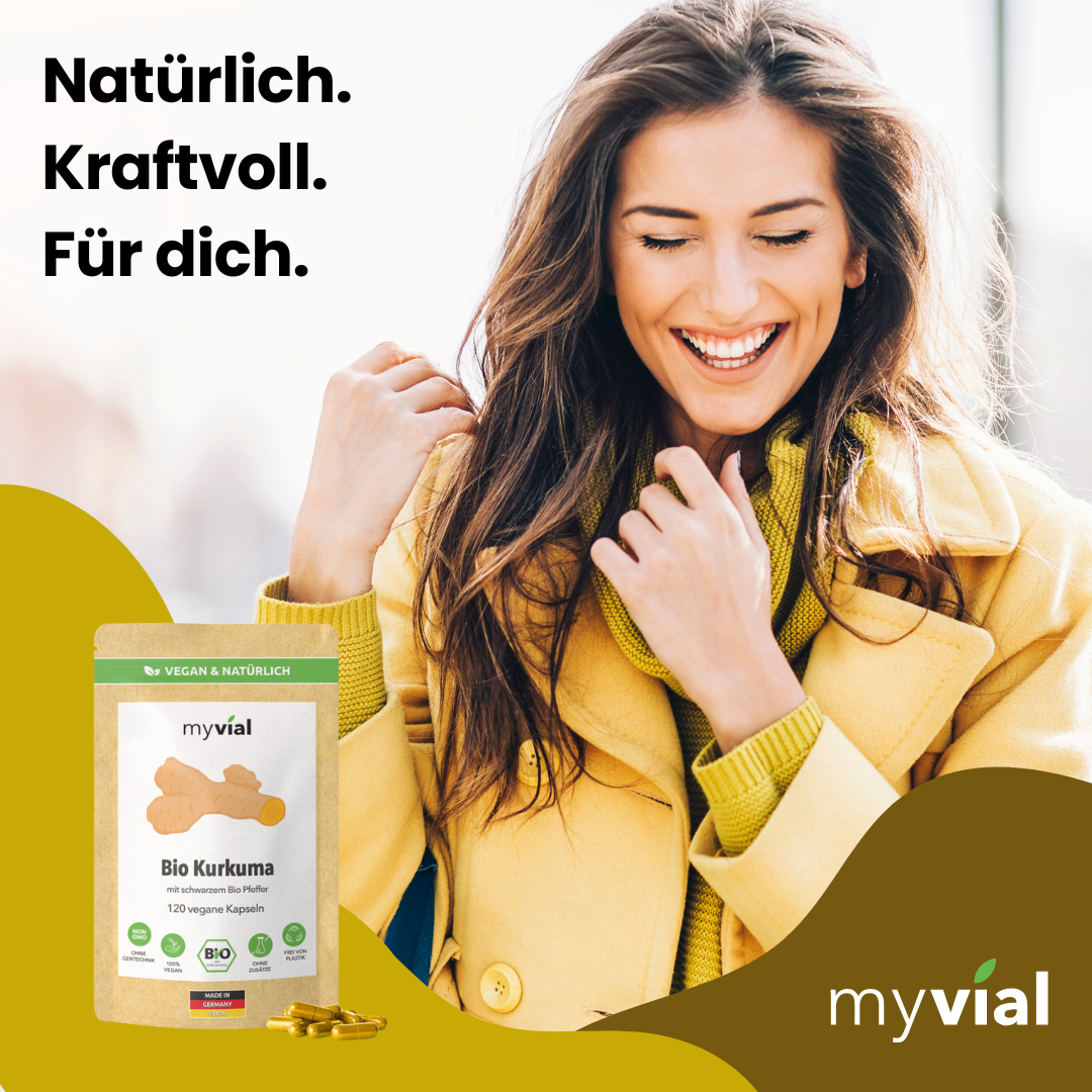 Bio Kurkuma Kapseln mit schwarzem Bio Pfeffer