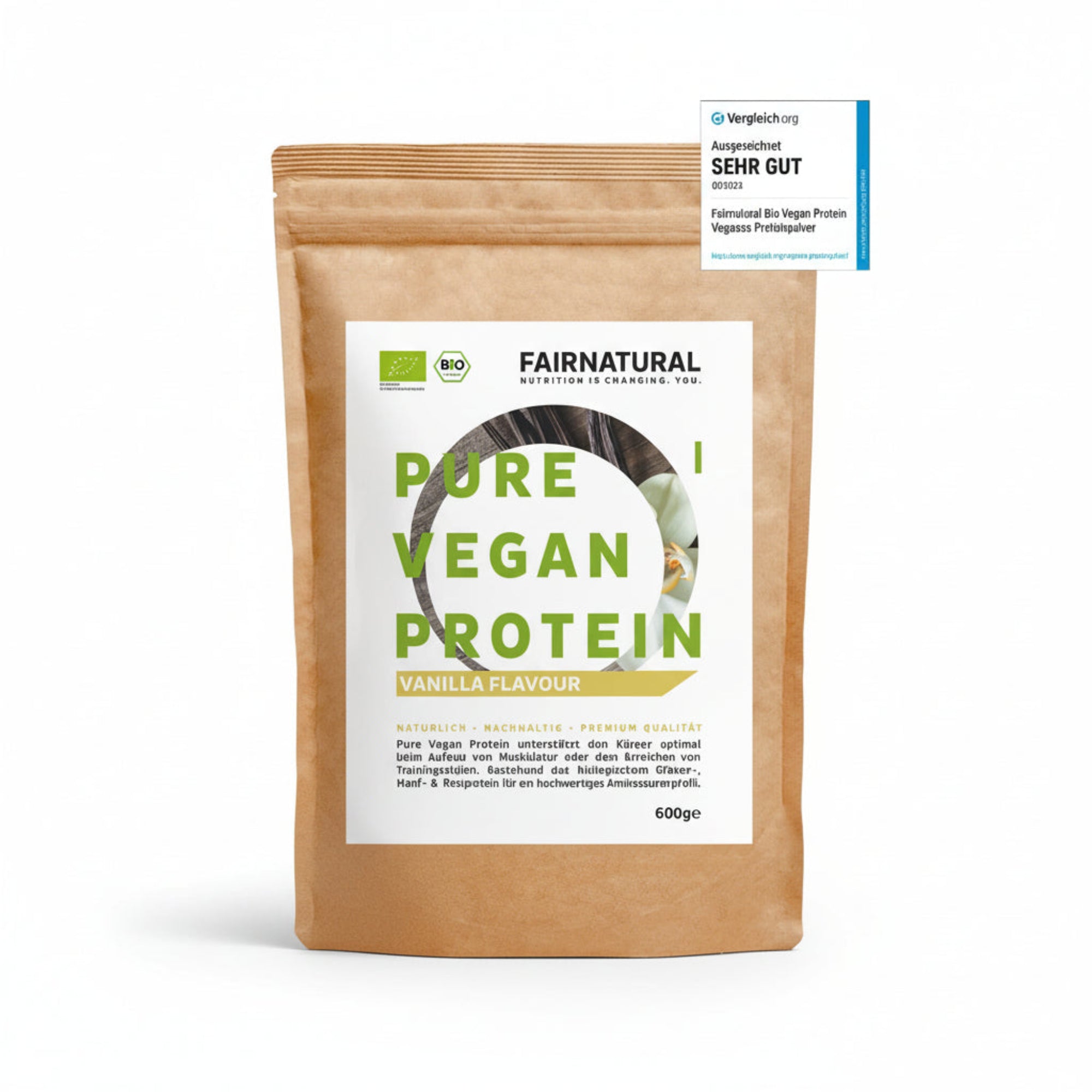 Bio Veganes Proteinpulver Vanille ohne Soja