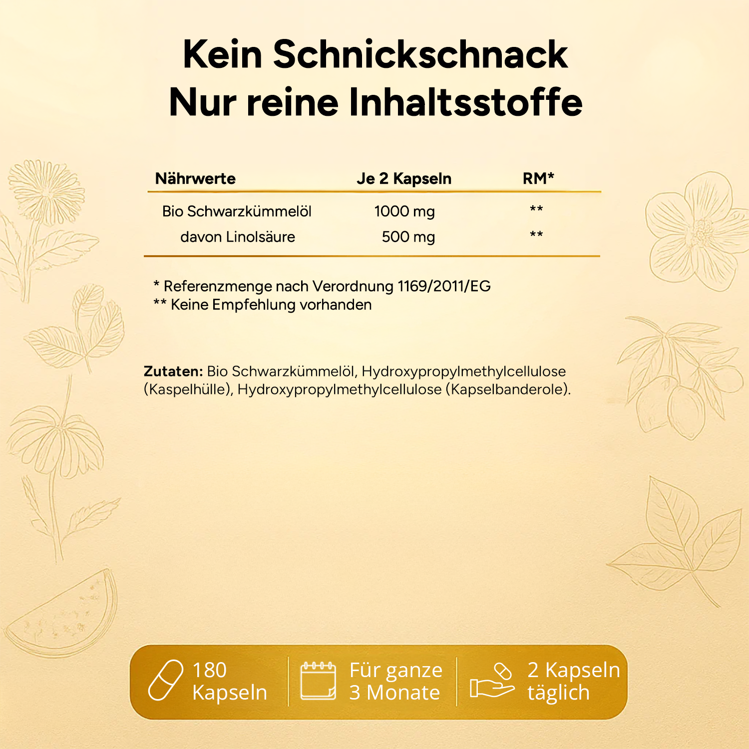 Bio Schwarzkümmelöl Kapseln