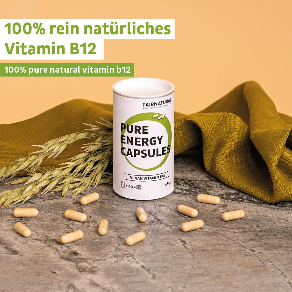 Vitamin B12 Kapseln – Hochdosiert & Vegan, 90 Stück