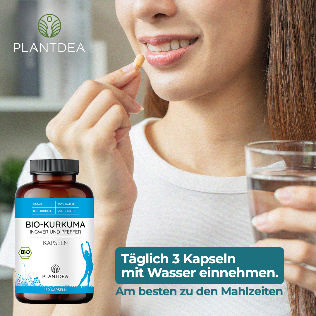 Bio Kurkuma, Ingwer & Pfeffer Kapseln