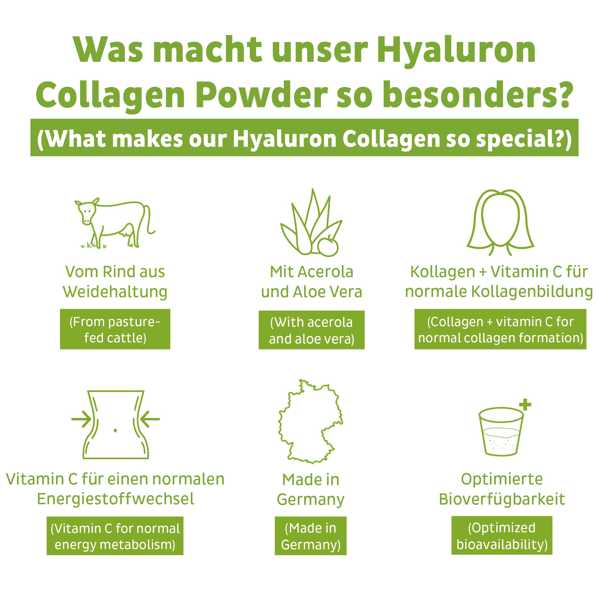 Kollagen Hyaluron Pulver